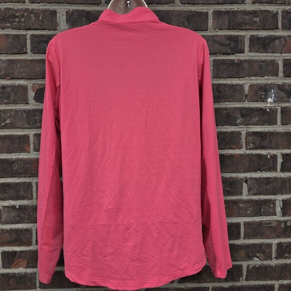 Ibkul Bright Pink Size Medium Pullover Jacket Shirt Quarter Zip Golf Tennis - Picture 3 of 8